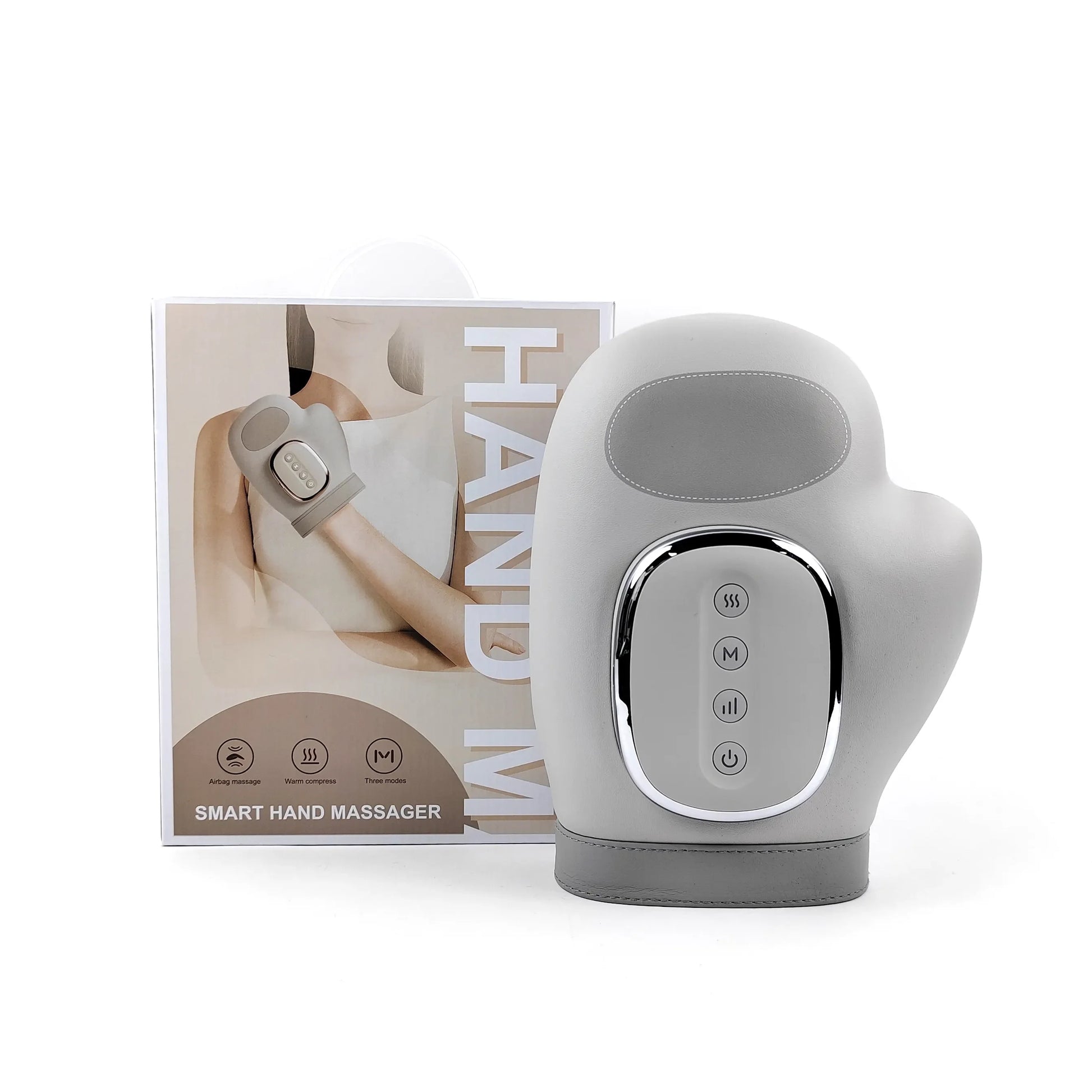 Masajeador de manos con compresión de bolsa de aire: máquina de masaje para dedos, muñeca y palma con vibración, guante para relajar los músculos de la mano.