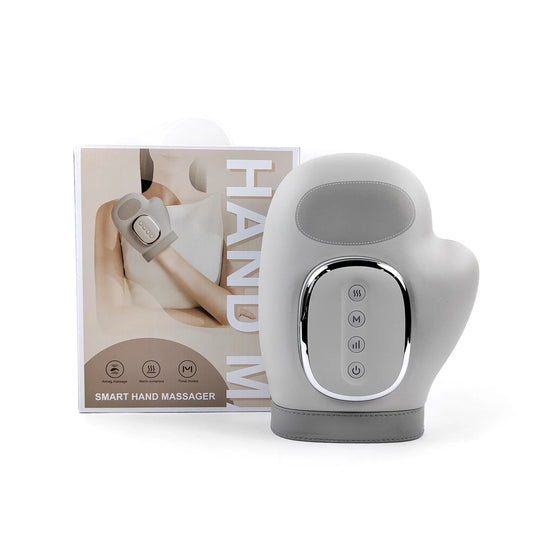 Masajeador de manos con compresión de bolsa de aire: máquina de masaje para dedos, muñeca y palma con vibración, guante para relajar los músculos de la mano.