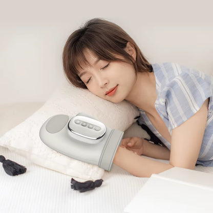 Masajeador de manos con compresión de bolsa de aire: máquina de masaje para dedos, muñeca y palma con vibración, guante para relajar los músculos de la mano.